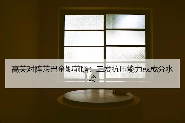 高芙对阵莱巴金娜前瞻：二发抗压能力或成分水岭